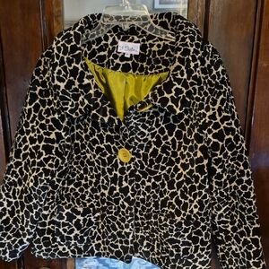 3 Sisters Black and Cream Teddy Jacket